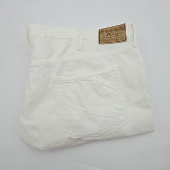 Polo Ralph Lauren Other - Polo Ralph Lauren Hampton Relaxed Straight White Denim Distressed Shorts Size 46